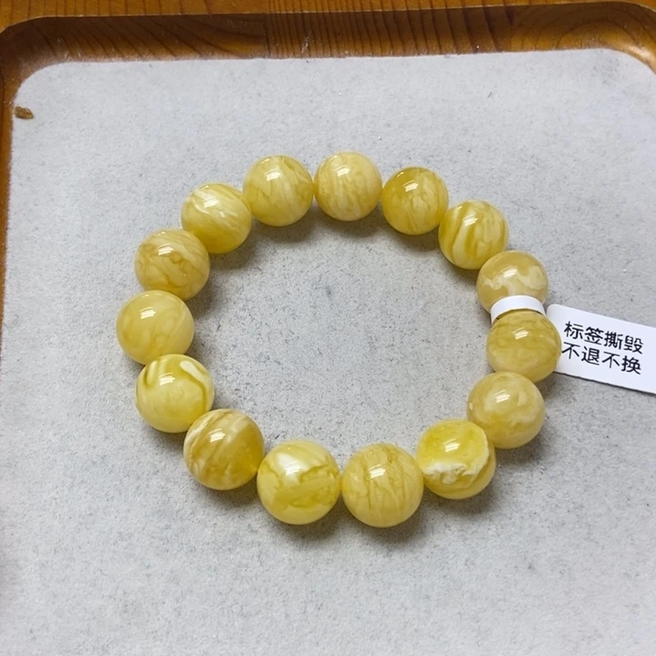 蜜蜡未镶嵌裸石手串