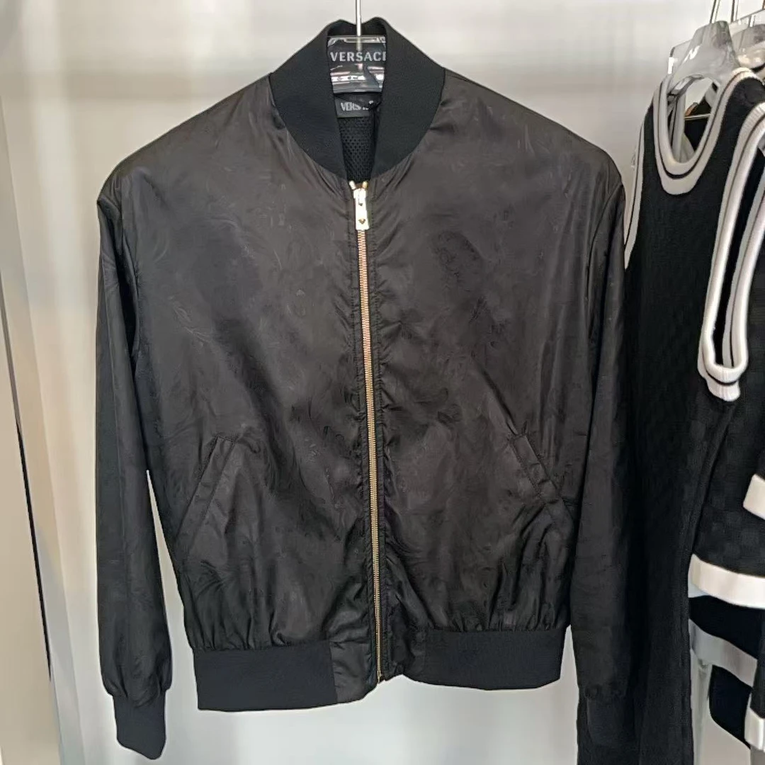 未使用 VERSACE/范思哲 男女同款巴洛克暗纹印花棒球服外套
