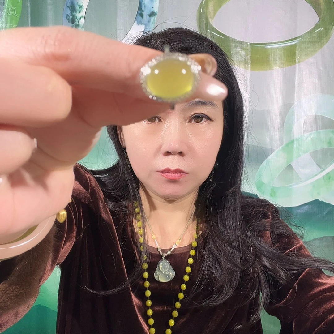 蛇纹石玉合金项链