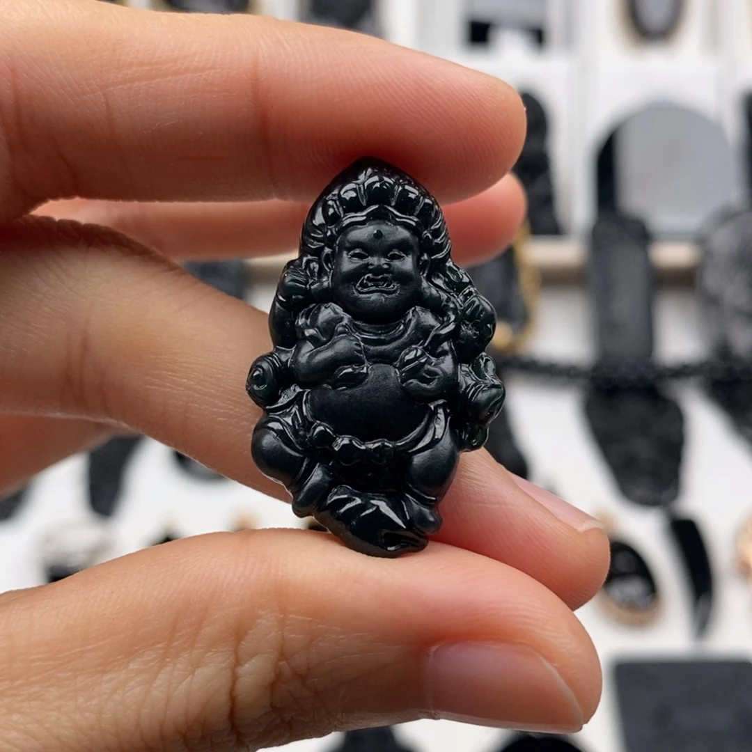 颈饰未镶嵌翡翠财神