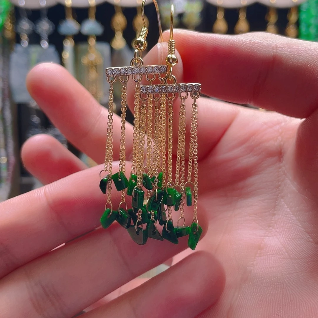 翡翠未镶嵌耳饰翡翠