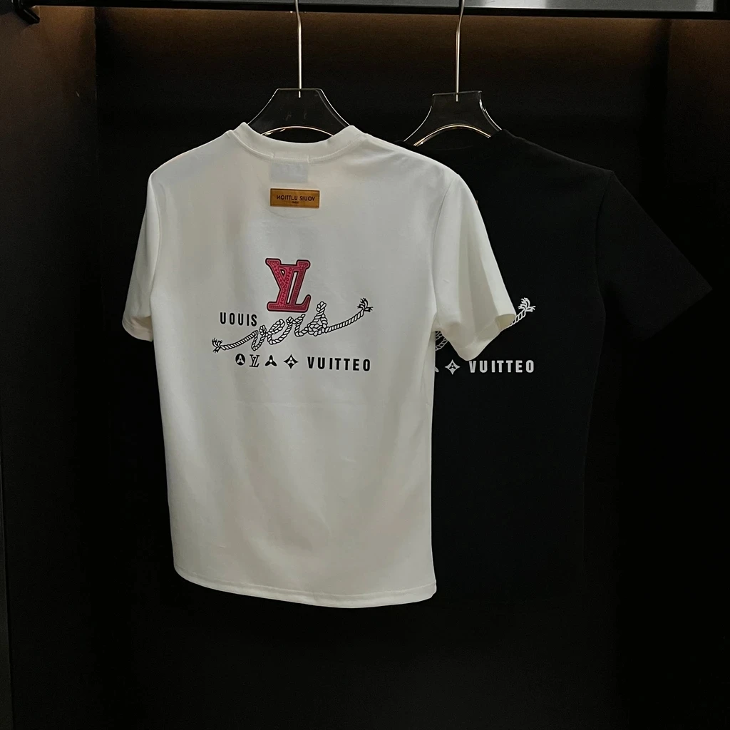 男士t恤短袖秋冬新款时尚圆领印花短袖轻奢男装半袖休闲百搭上衣