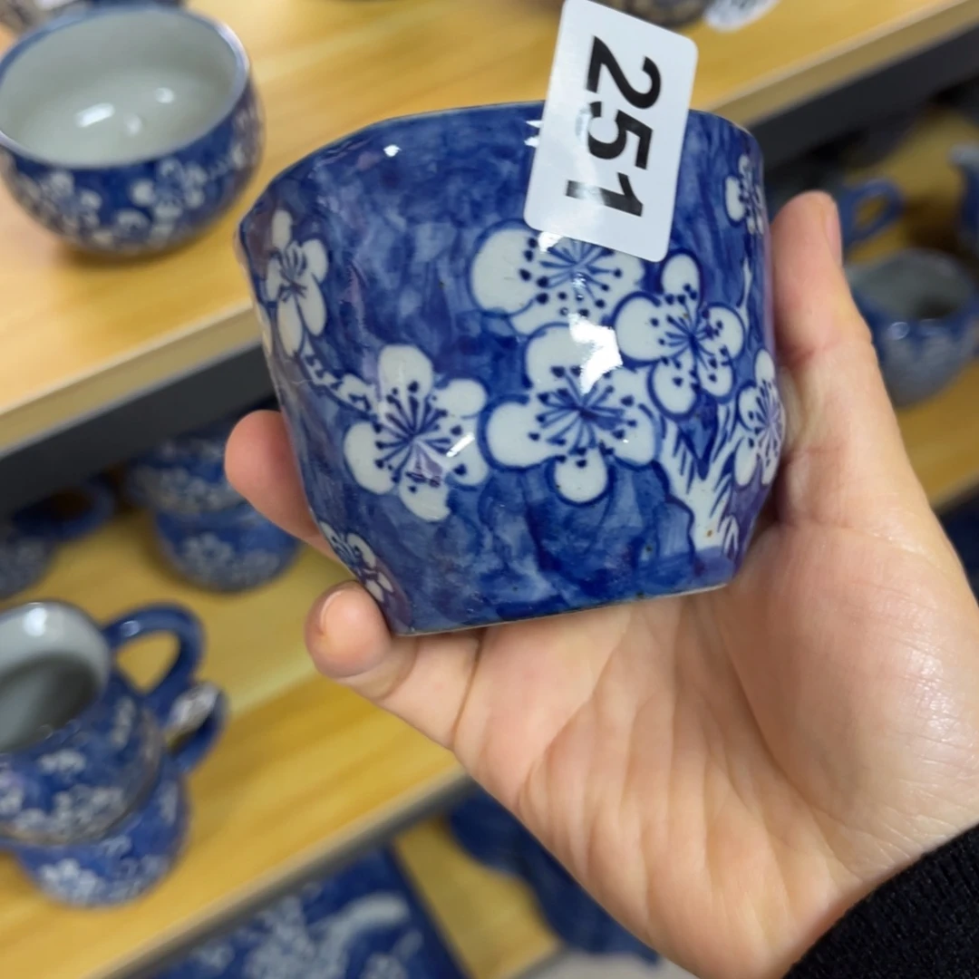 杯非**鱼素浅陶瓷手工手绘