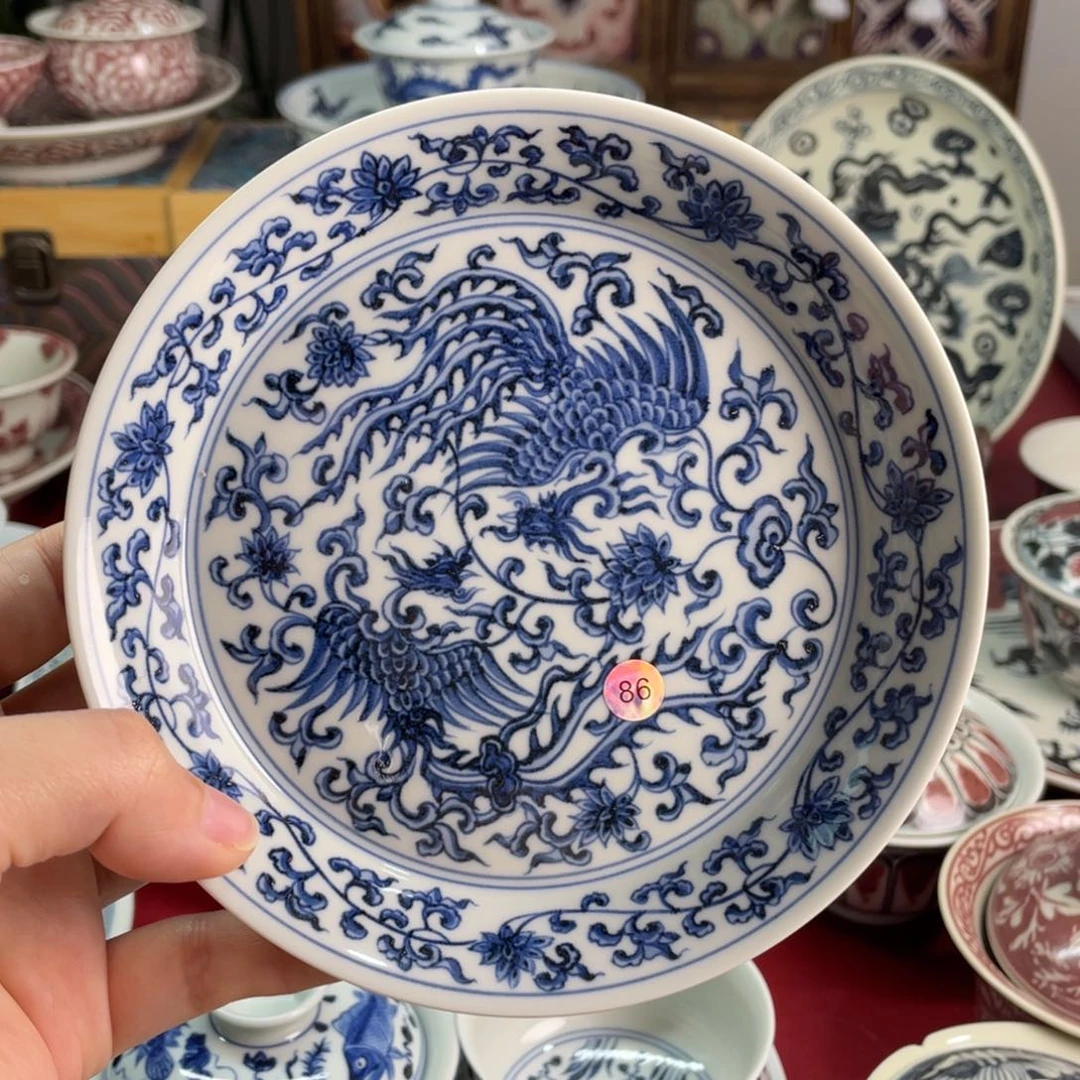 A****哥11景德镇微瑕青花凤壶承