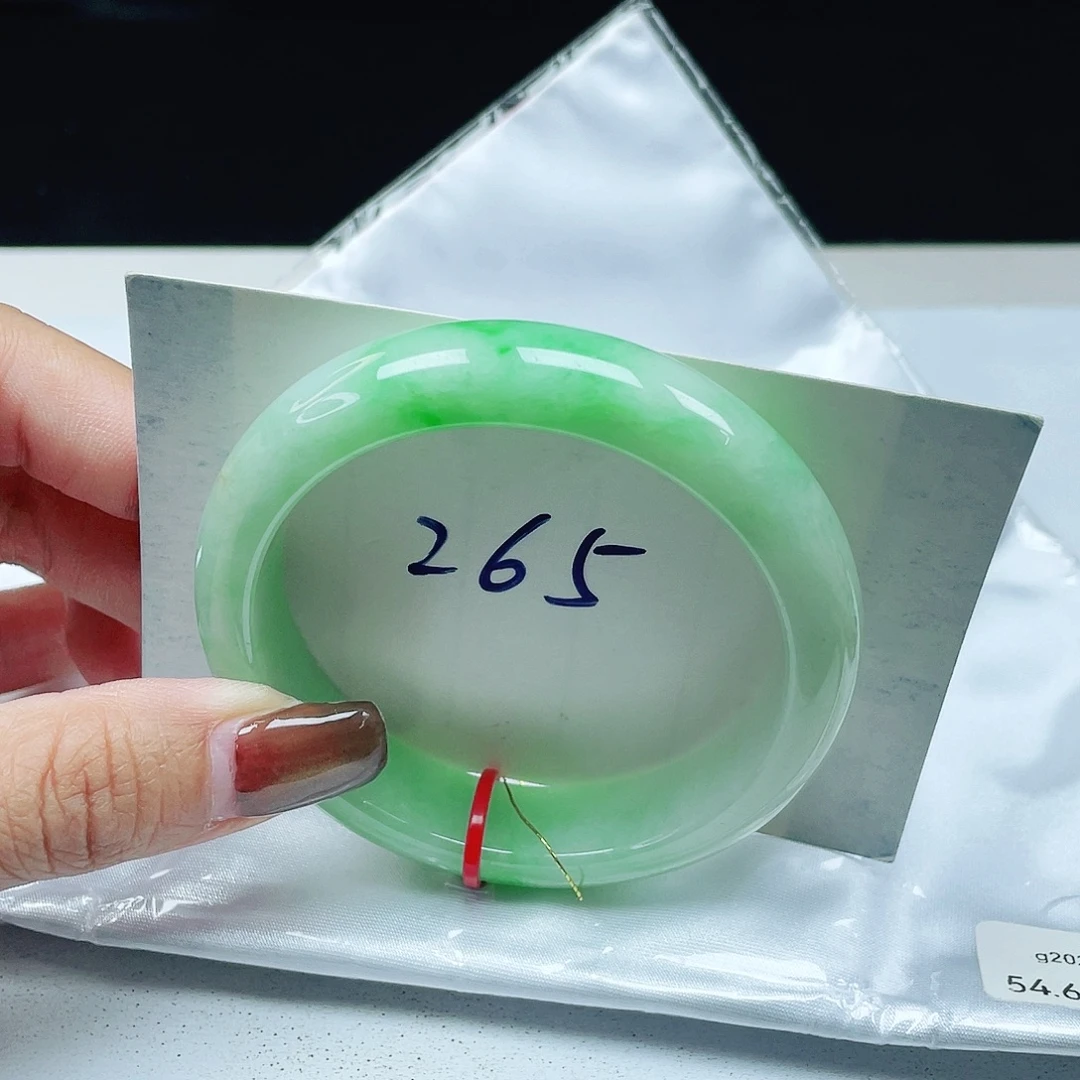 翡翠未镶嵌手镯 正圈54+