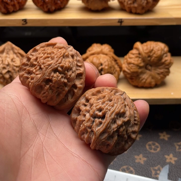 核桃白狮子文玩核桃