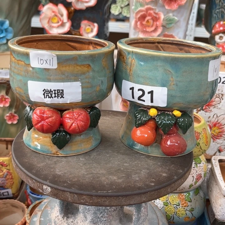 紫砂花盆粗陶材质多肉花盆