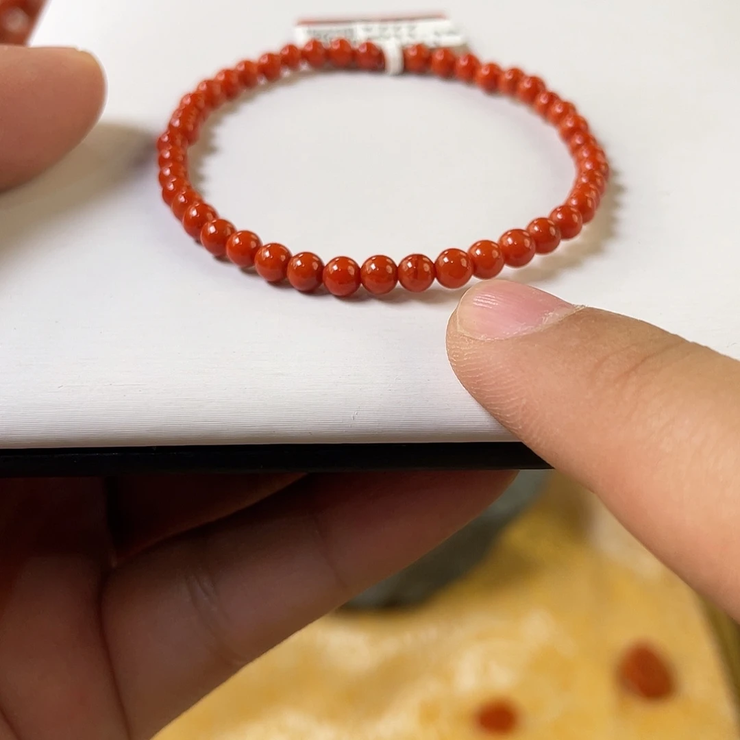 南红玛瑙未镶嵌手链4mm