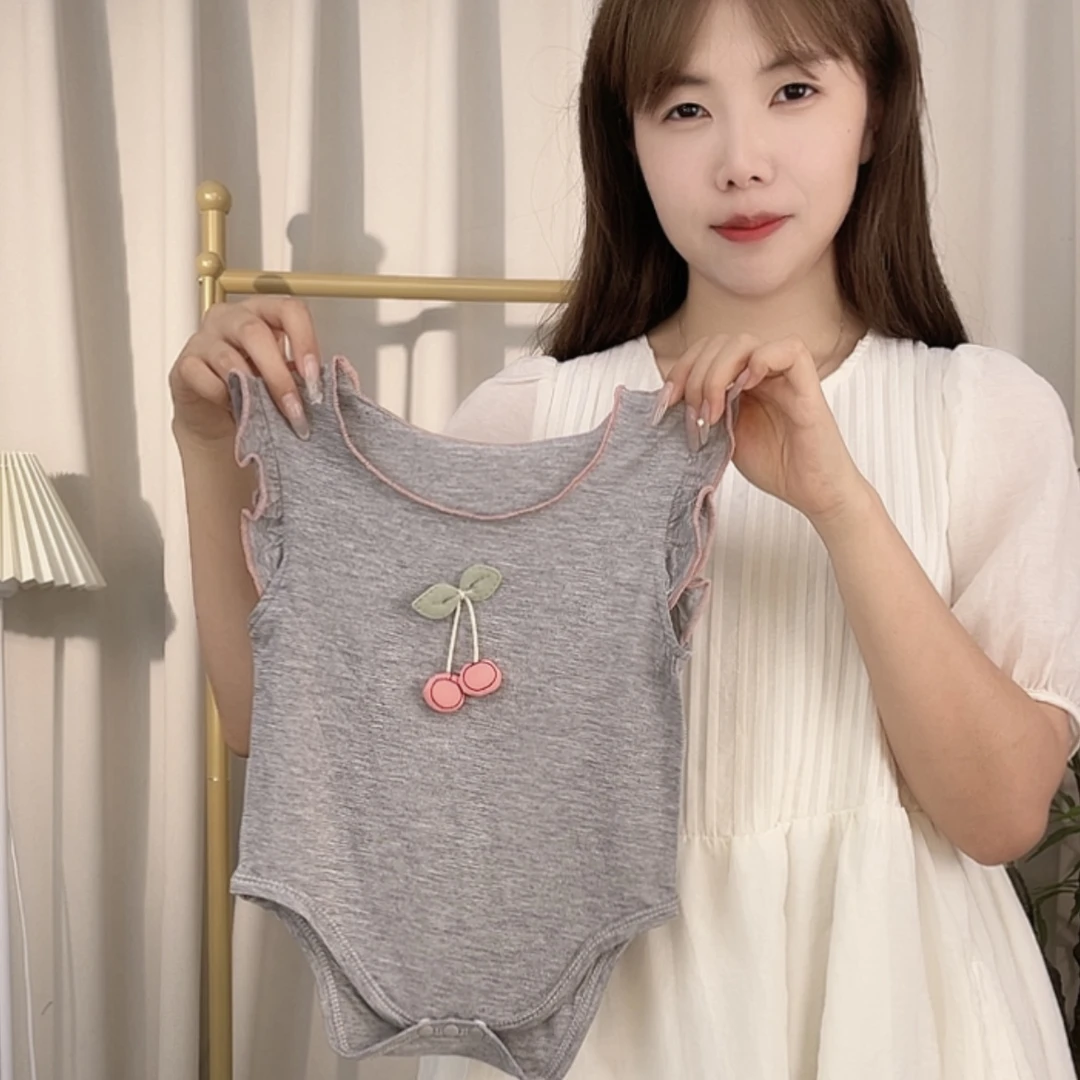 莫代尔包屁衣婴幼儿连身衣夏季薄款衣服女宝哈衣爬服