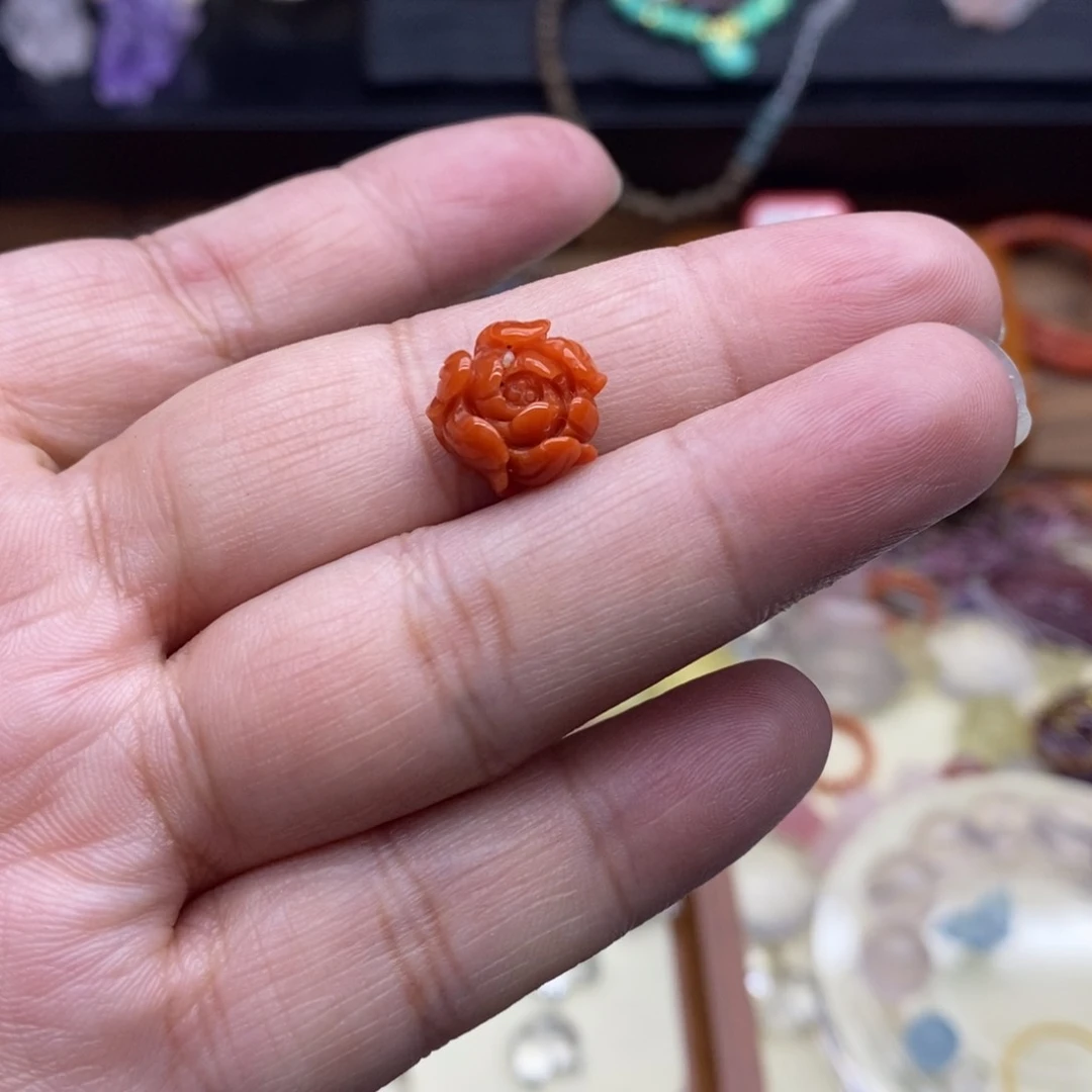 水晶珠宝半成品未镶嵌牡丹