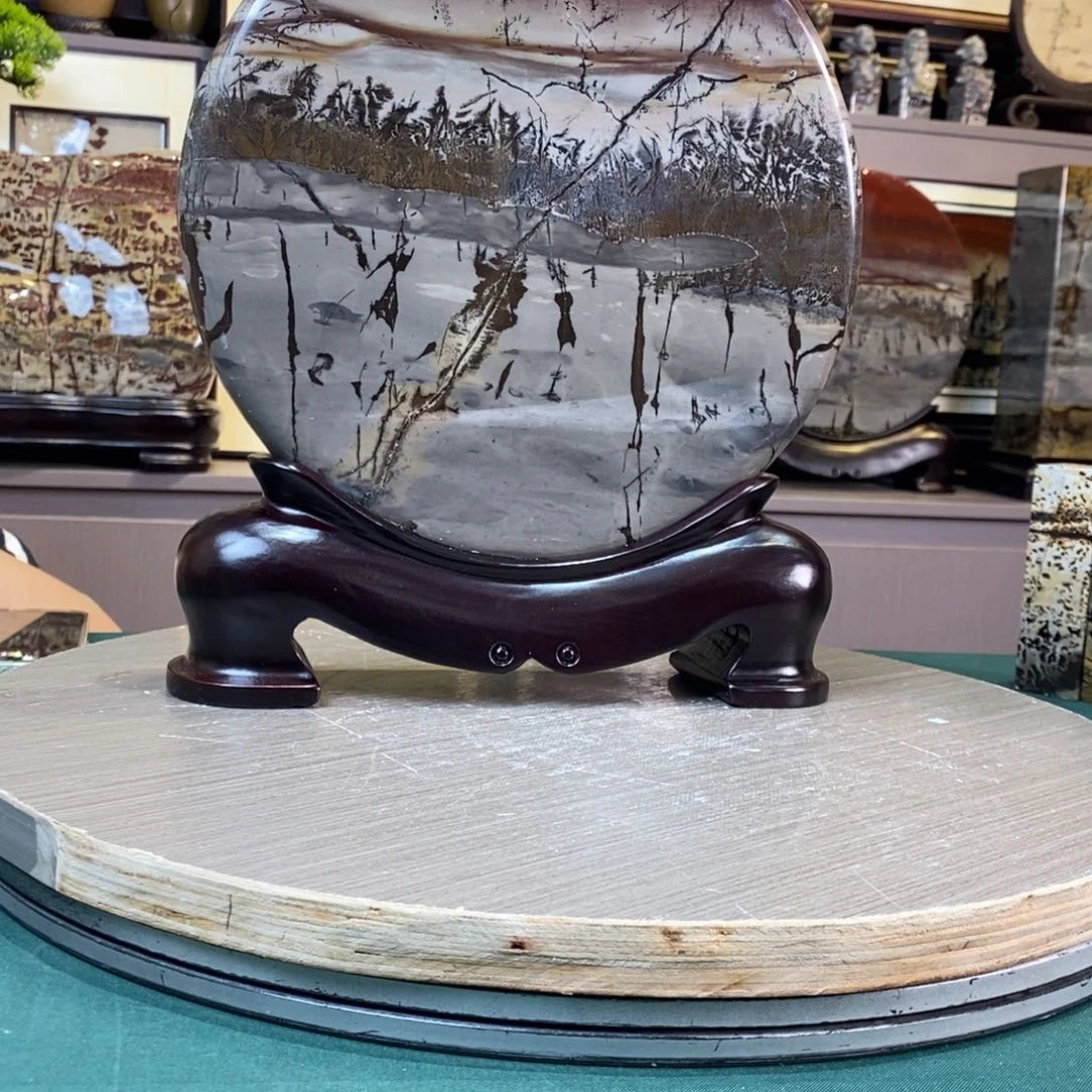 石材广西国画石草花石