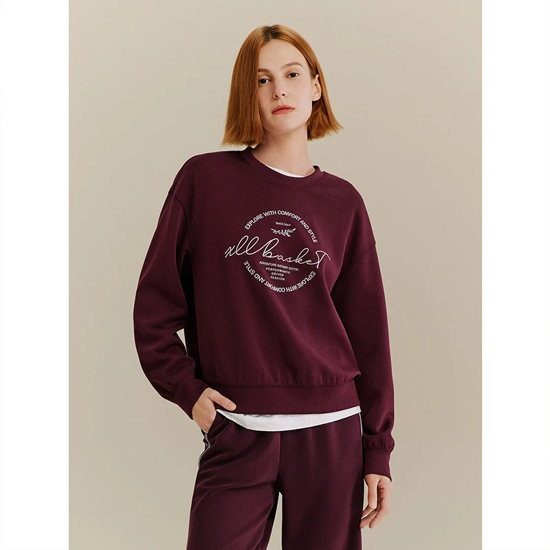 XII BASKET十二篮25秋新款经典慵懒风复古宽松圆领卫衣7C35370240