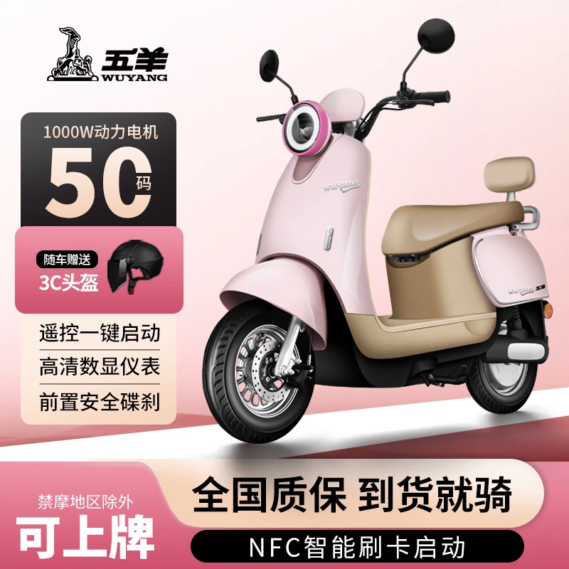 五羊新款露娜电瓶车电动车摩托车高速长跑王外卖长续航爆款