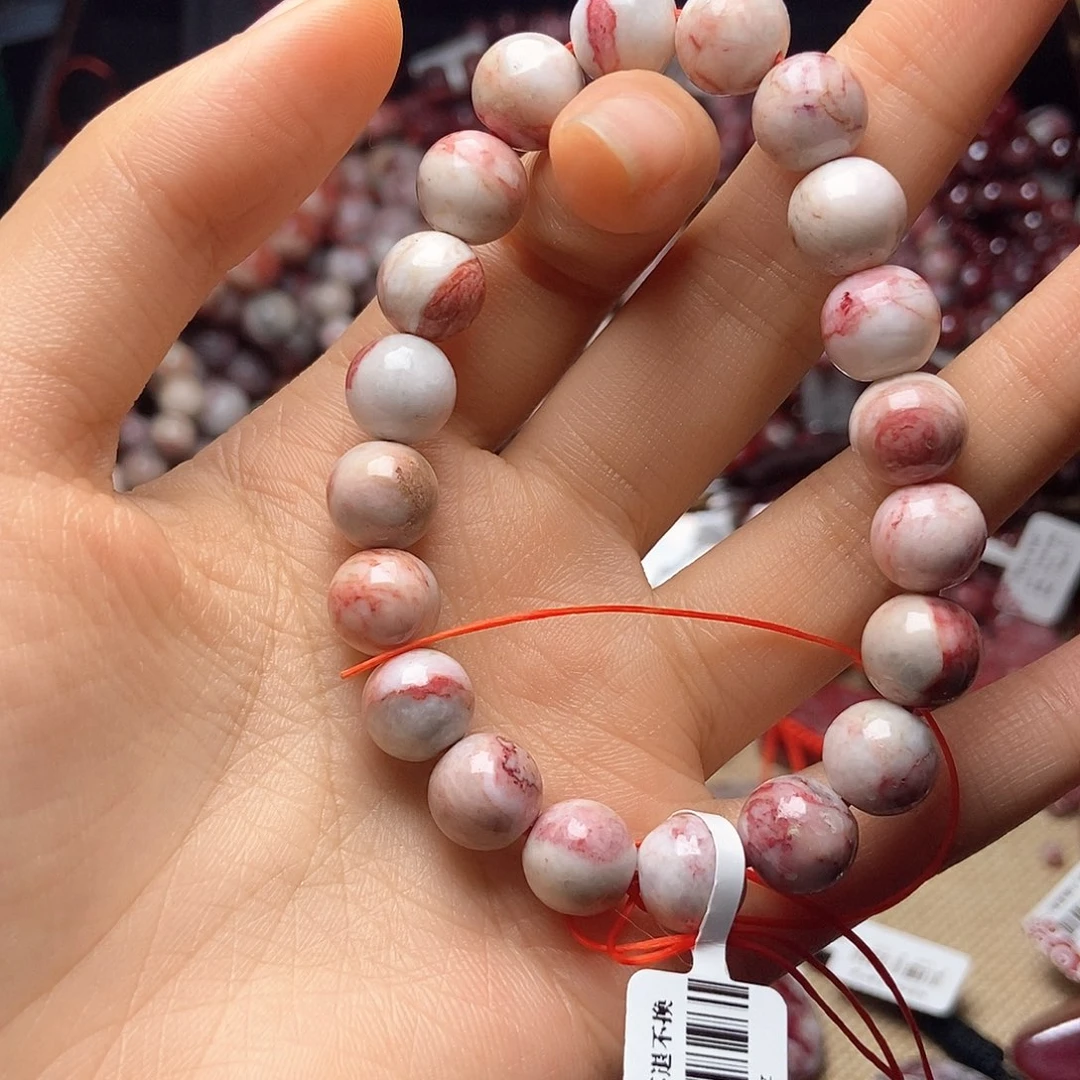 天然辰砂原石手串