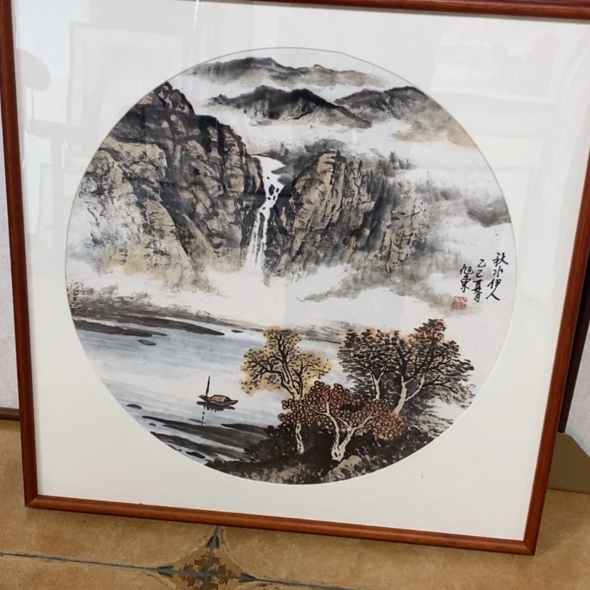 【闪购商品】国画手绘国画带框60.60