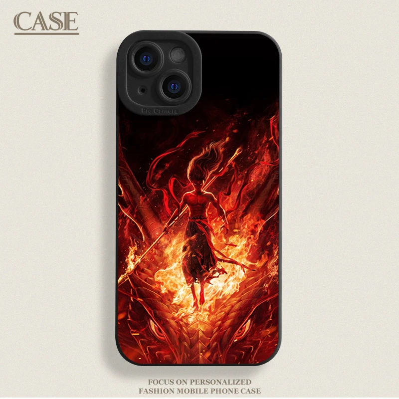 哪吒魔童降世适用iPhone16ProMax手机壳15苹果14软13瞳影12磨砂11