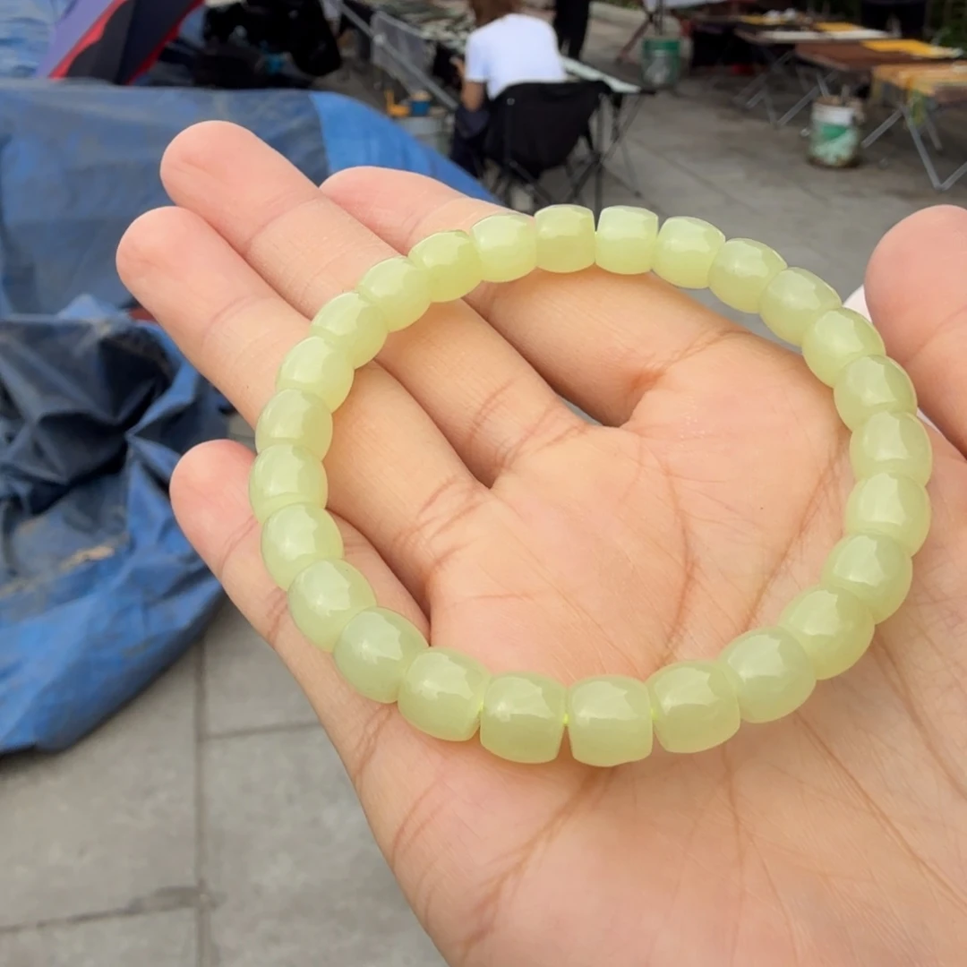 和田玉未镶嵌颈饰D柠檬黄直切多样性拍一发一