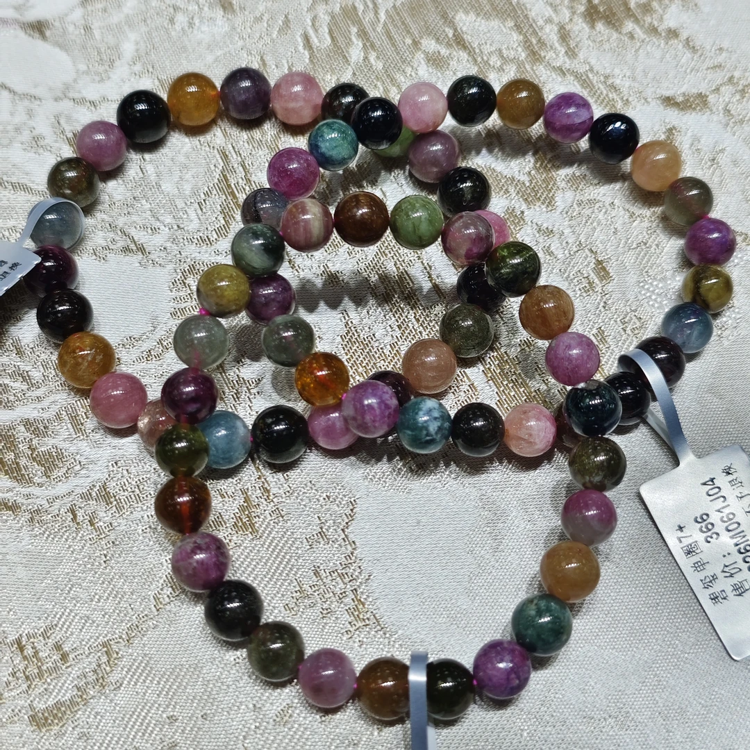 【书记甄选】天然碧玺单圈手链 多样性发一件 约7mm wj2226