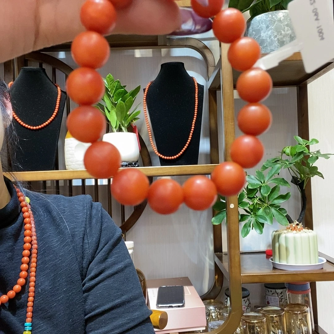 戒***生南红玛瑙未镶嵌手串