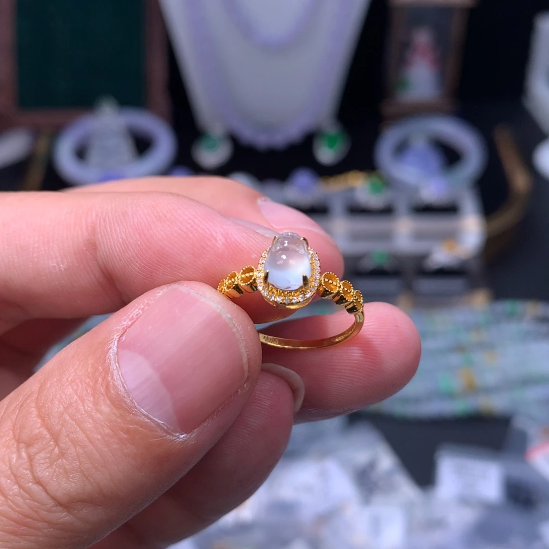 翡翠18K金镶嵌颈饰48小时鉴赏鉴赏期退货不扣服务费
