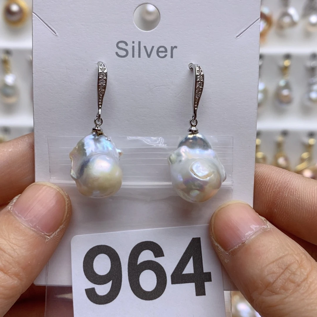 淡水珍珠颈饰银S925镶嵌964