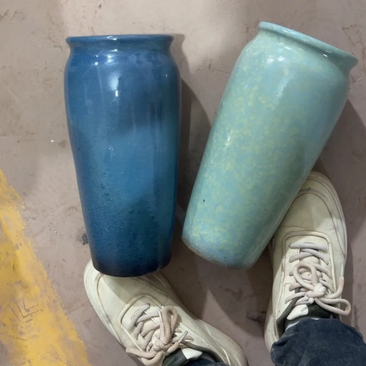 花盆紫砂口径14高度31两只小瑕疵