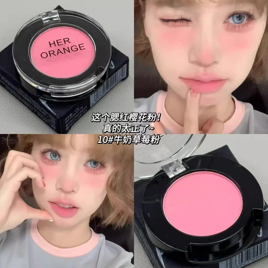 樱花粉不要太嫩!白净通透牛奶粉气血感婴儿嫩色腮红平价多用眼影