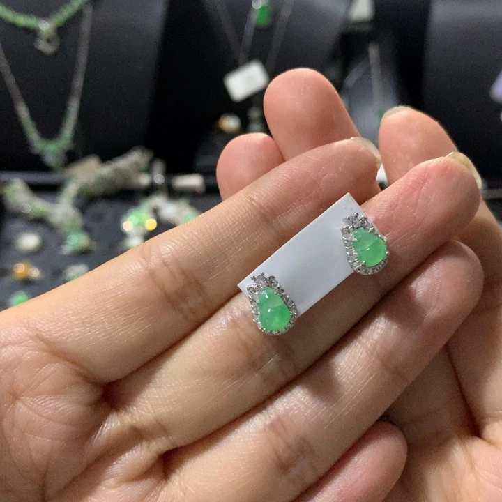 翡翠银S925镶嵌戒指