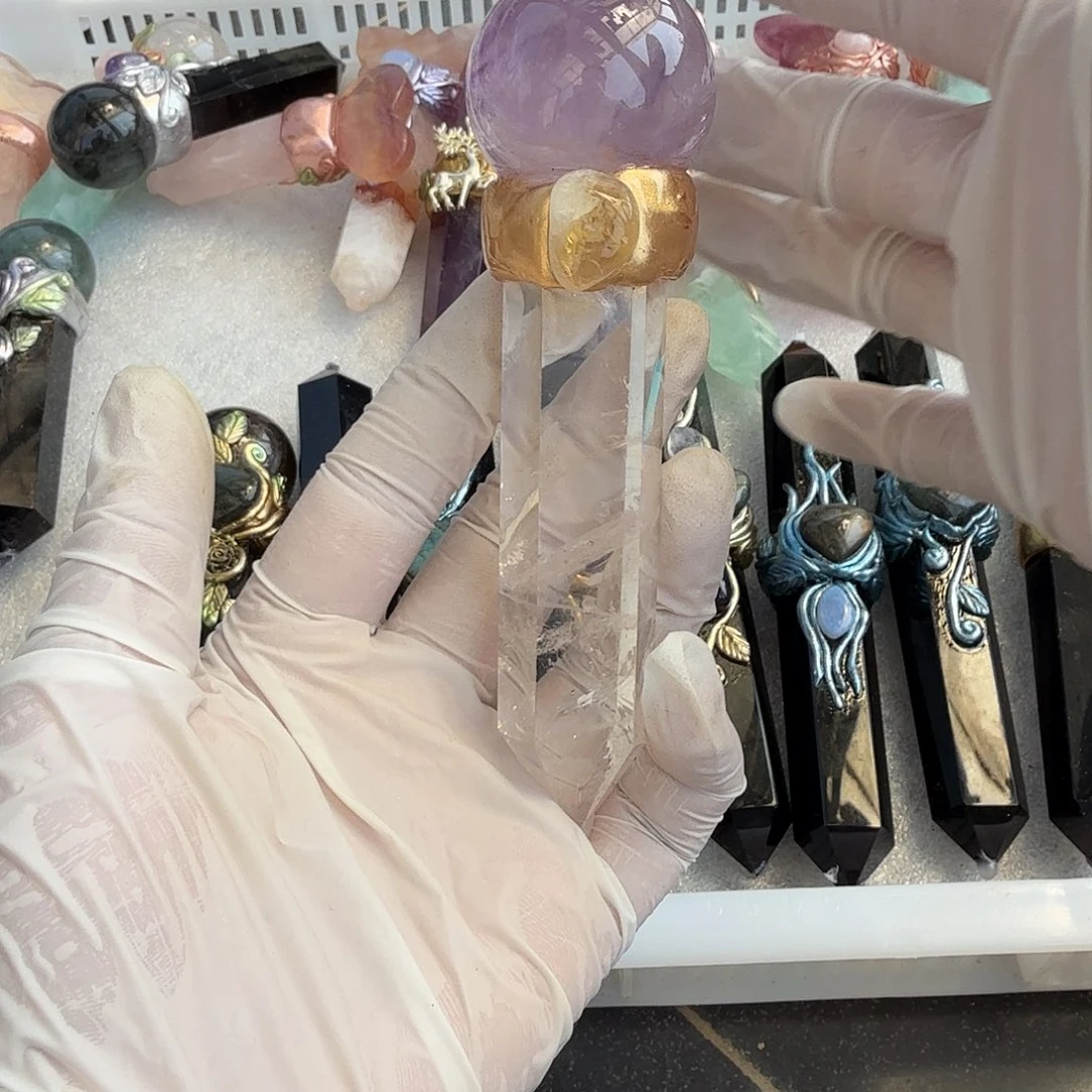 烟晶手链未镶嵌萤***语紫水晶