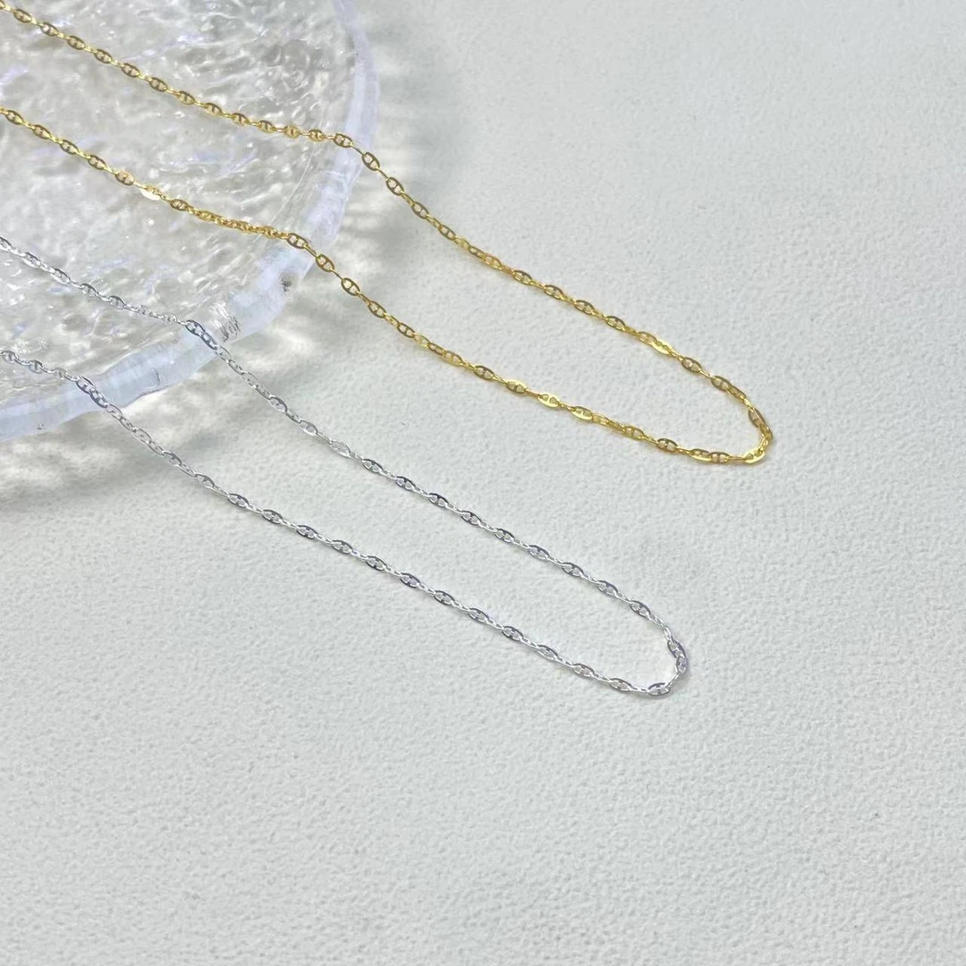 925银银制品 【铭记珠宝】S925银项链17-DM45H11【多样性发一】约45cm