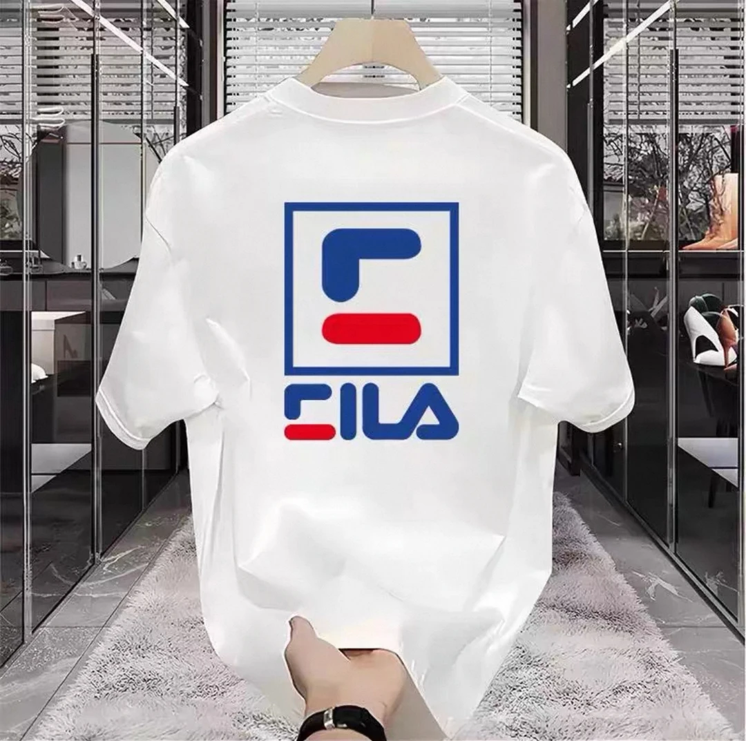 一折活动 F斐【专柜】圆领短袖夏季新款宽松男女同款t恤运动休闲