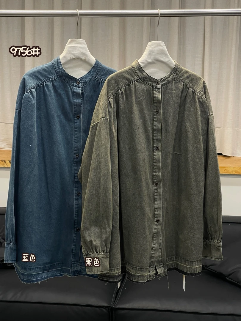 叨叨推荐款 YQ#9756#复古牛仔衬衫（春季新款）FL