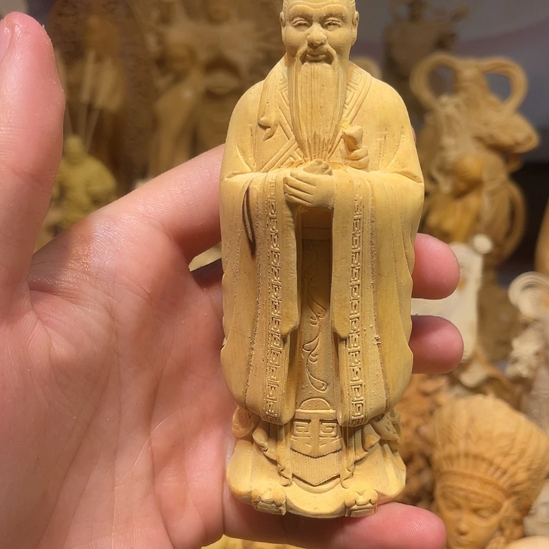 黄杨木小瑕疵孔子