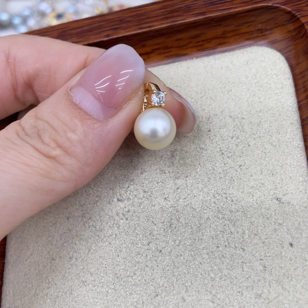 海水珍珠手绳银S925镶嵌