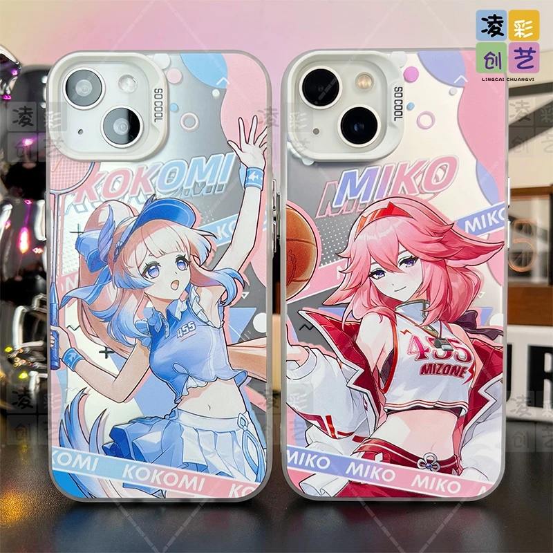 凌彩创艺适用于苹果华为小米原神脉动联名心海神子大孔IMD彩银壳