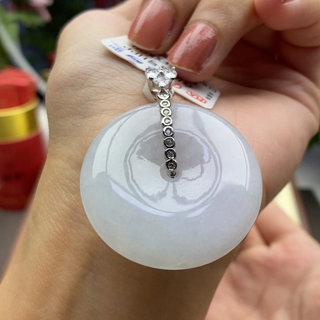 颈饰银S925镶嵌翡翠吊坠16