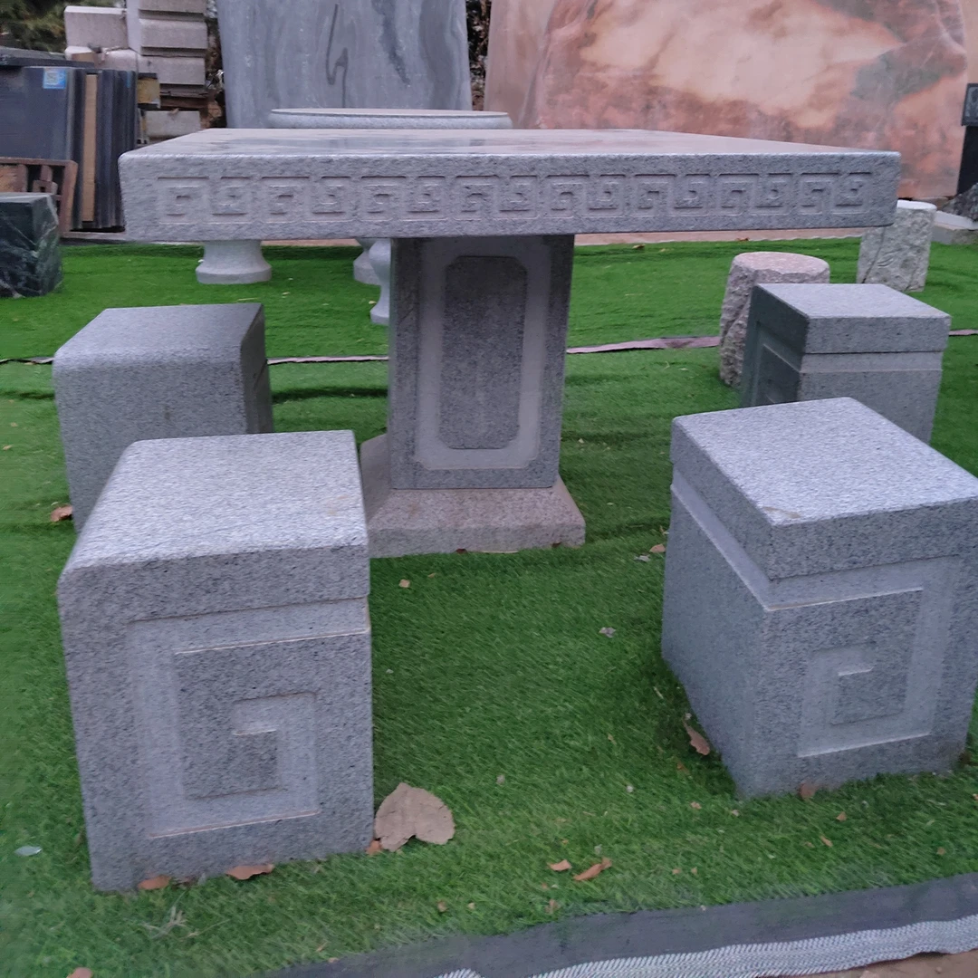 天然石材，花岗岩石桌石凳，方形