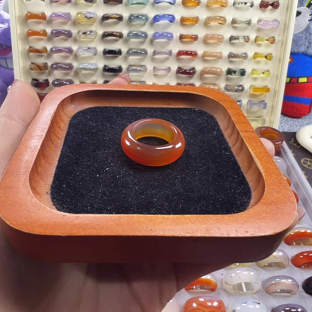 正***祥玛瑙/玉髓未镶嵌戒指A24不退换18.4港19