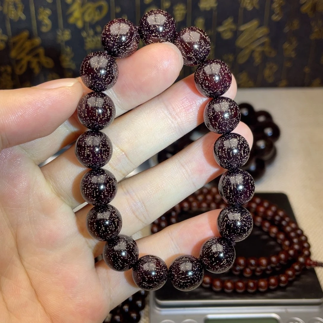 檀香紫檀（小叶紫檀）1.2 17颗 高油密 爆满金星