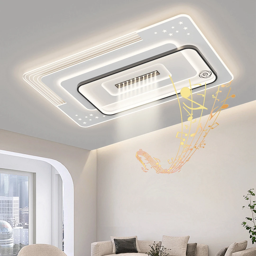 z-2611新款长方形客厅大灯现代简约带射灯智能语音高级百搭