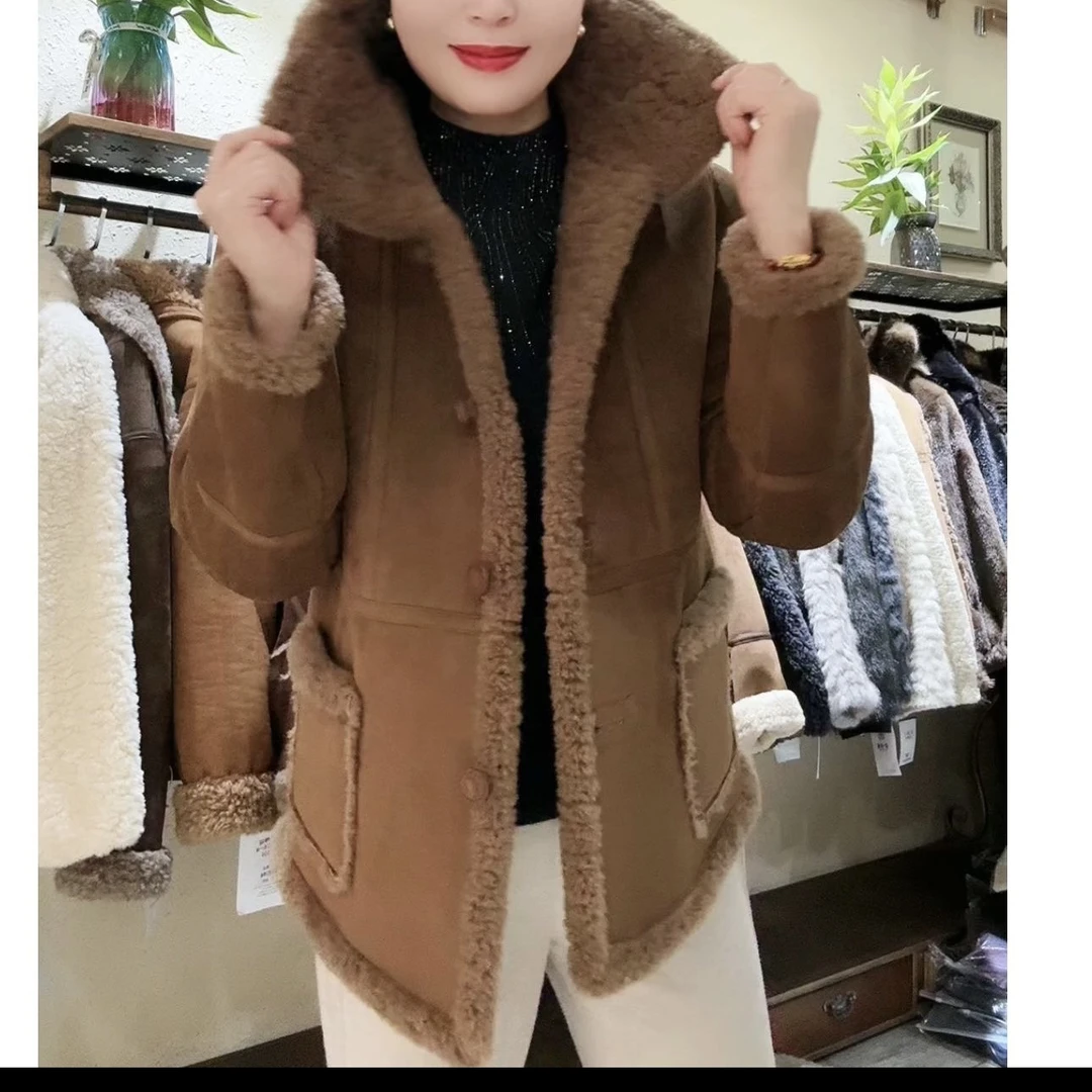 女款88款时尚一体绒外套（衣长67到69厘米）