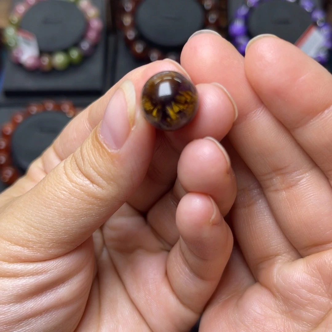 水晶手链未镶嵌极光金多多达碧滋天眼单珠13mm