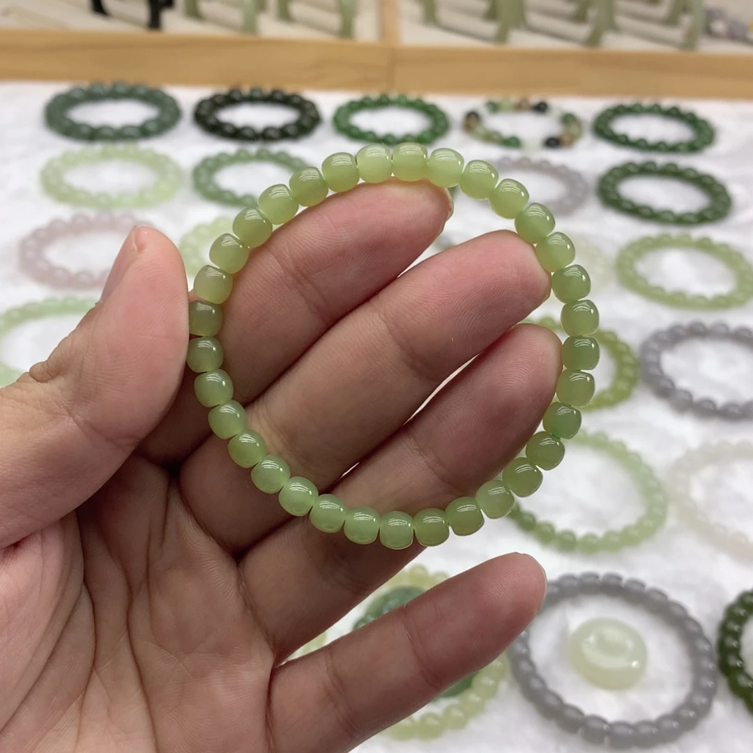 和田玉未镶嵌手串（直切晴水6）