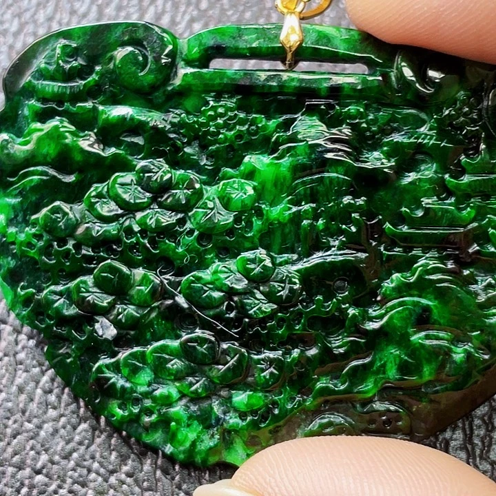 翡翠银S925镶嵌颈饰