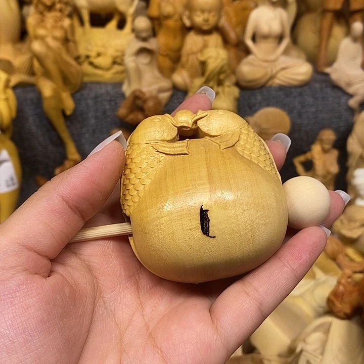 樟科（黄金檀）黄金檀瑕疵木鱼