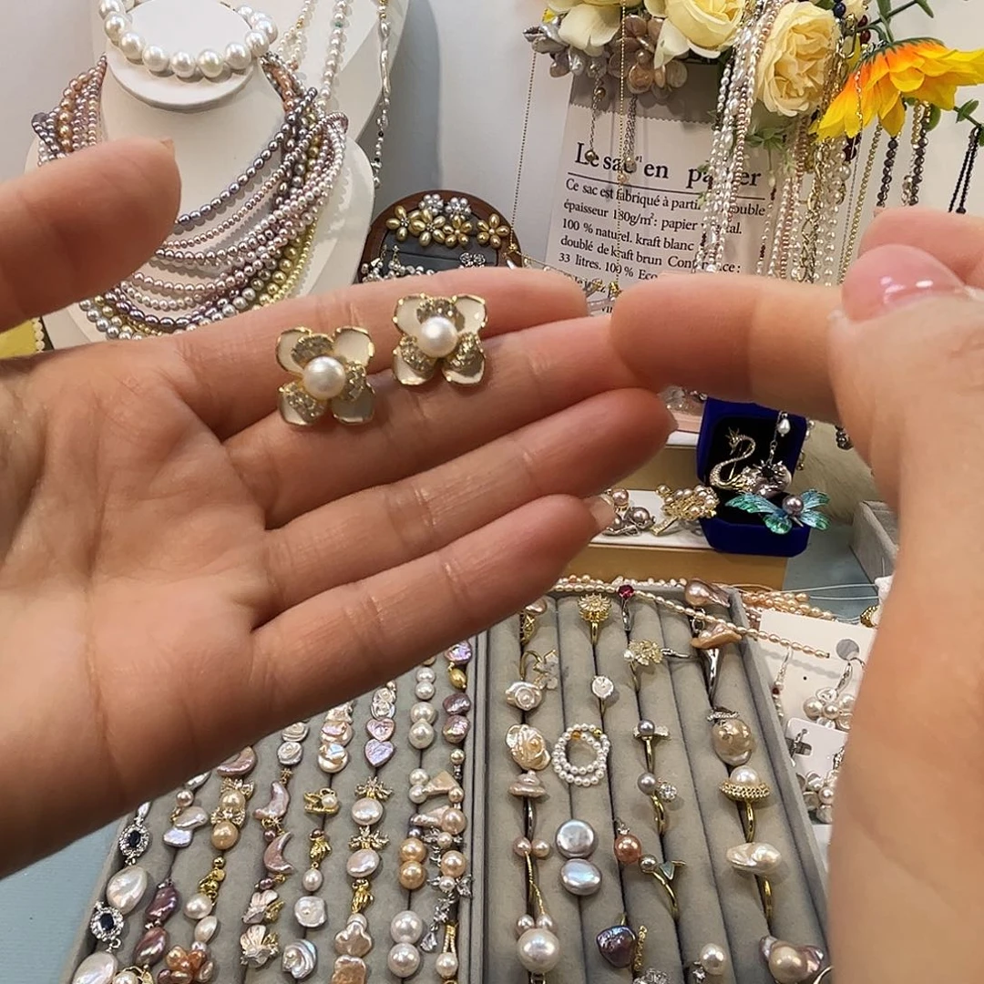 银S925镶嵌颈饰淡水珍珠