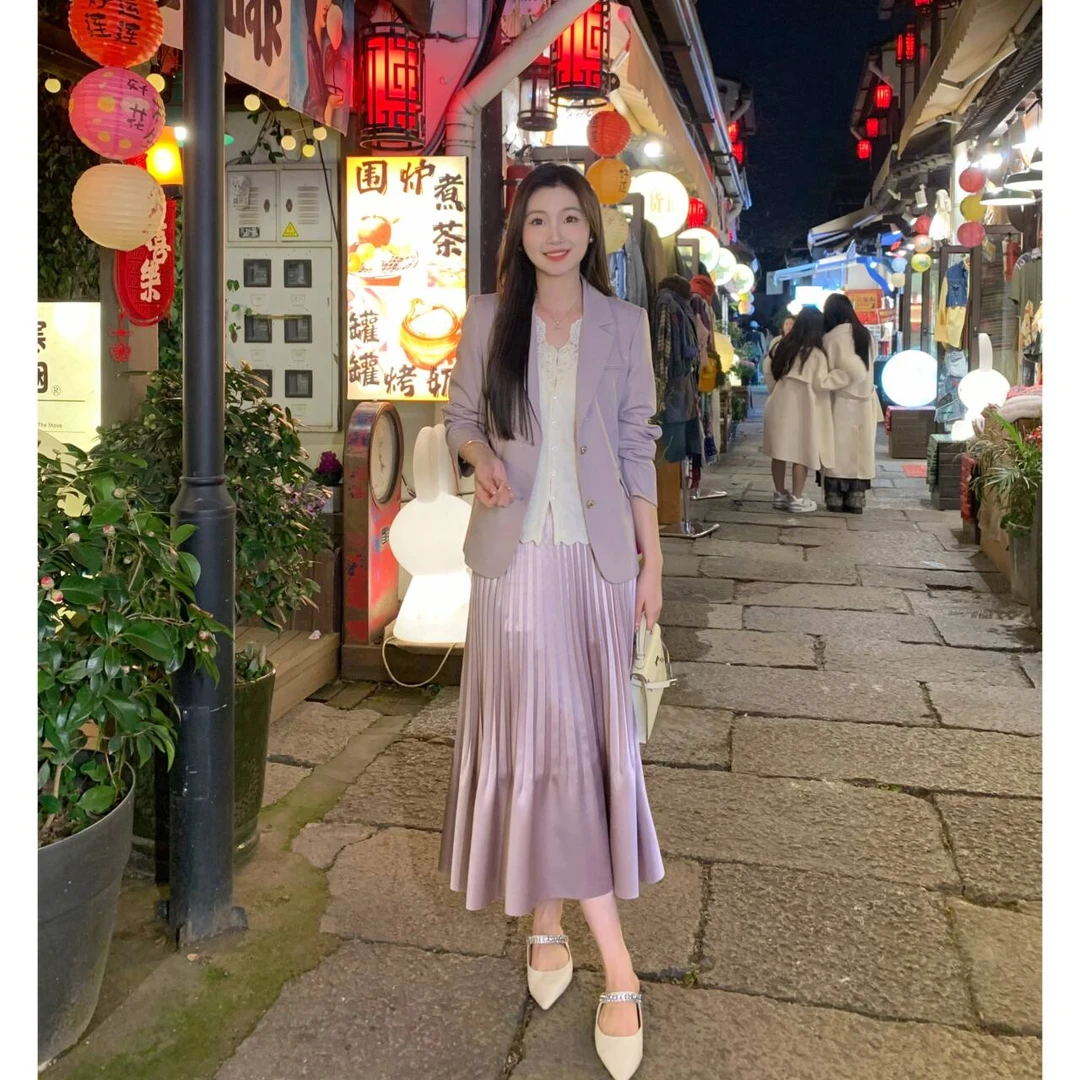 星光璀璨 高端含亚麻撒银闪闪轻奢2025春夏气质西装外套XZ144/5