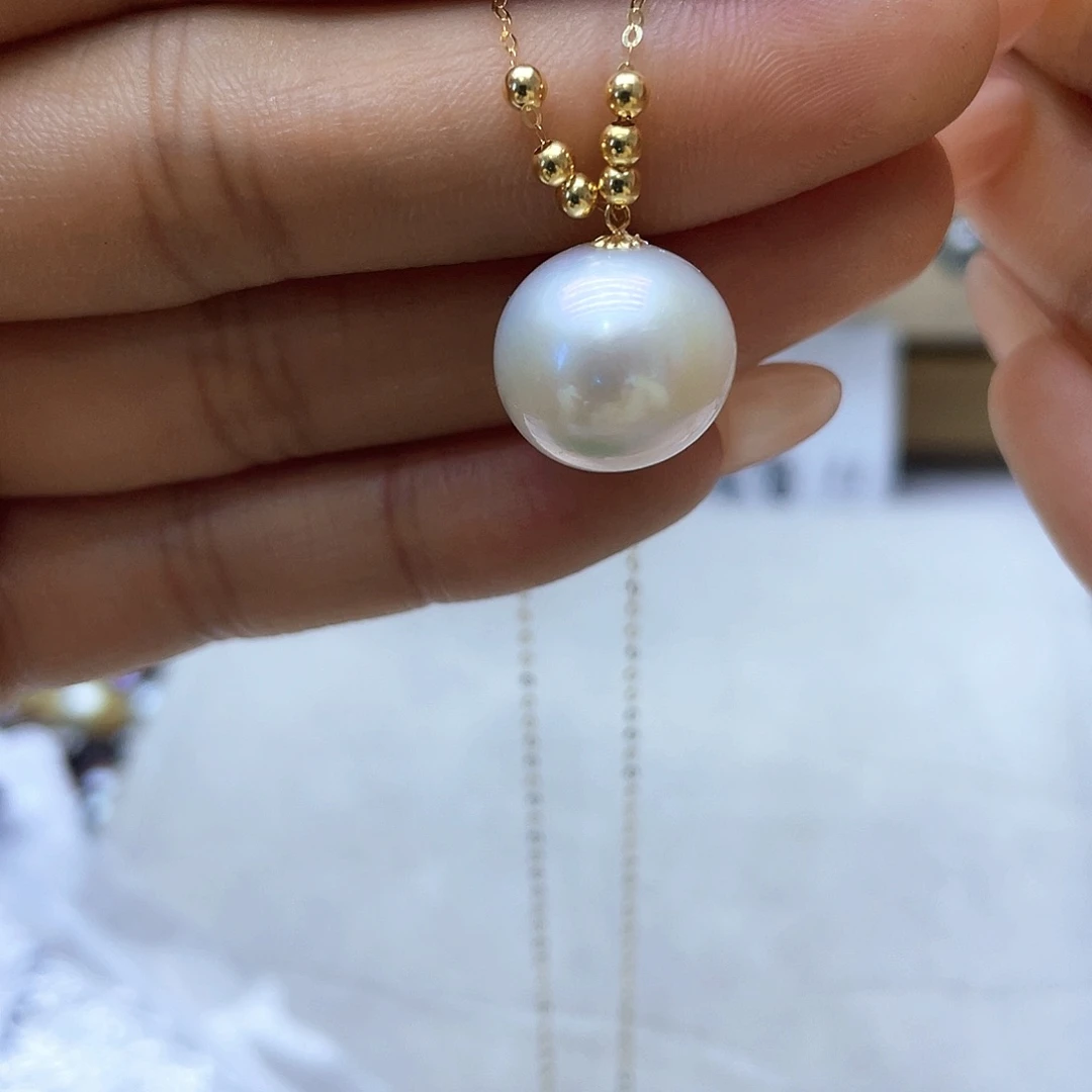 淡水珍珠颈饰18K金镶嵌