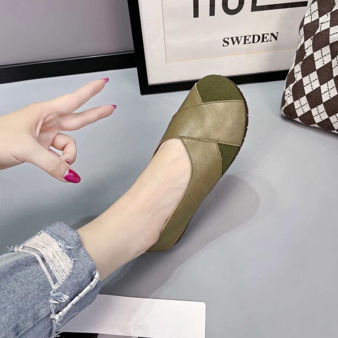 K-6休闲百搭软底浅口妈妈单鞋仓