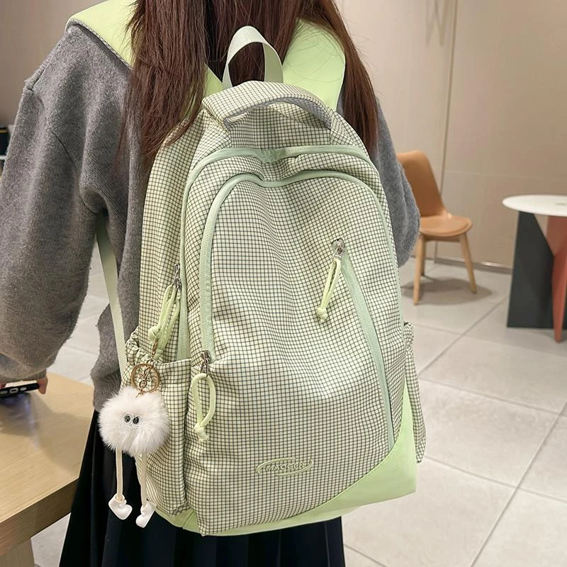 书包女生小学生新款小众初中生多层背包高中生轻便双肩包